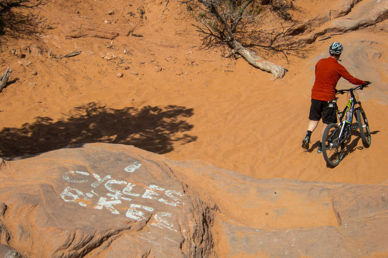 The trail intersects with a 4x4 "road" occasionally, but there are plenty of markers and you might want to avoid the Jeep sections anyway. Some junctions are fairly technical for MTB.