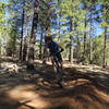 Bermed corners on the Lost Lake Rim Trail.