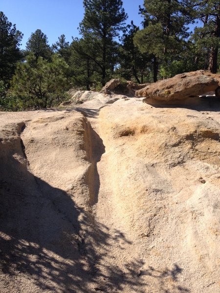 lots of spots with slickrock with a line to ride like this on this trail