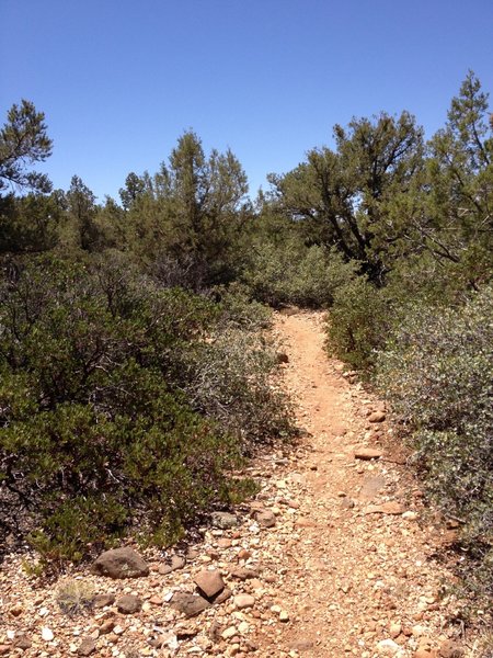 Rocky narrow climbs