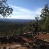 Riding across the overlook.