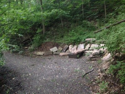 Marshall Trail - Rock Bench Seating.