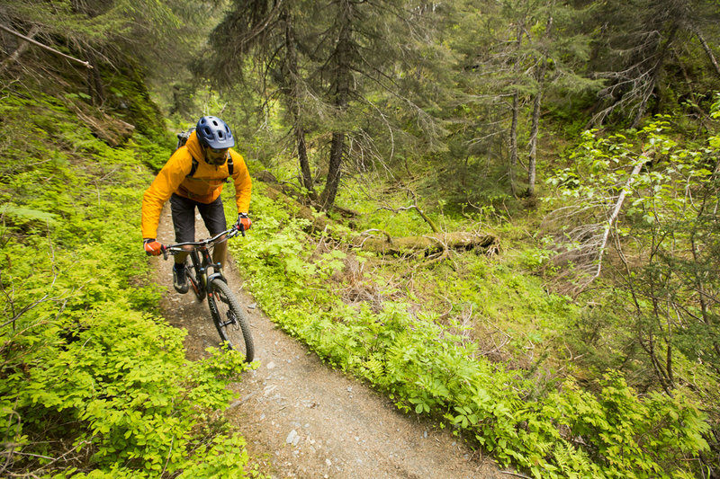 Riding through the transition from lower valley to upper valley