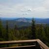 View south from the Bald Mountain fire lookout (5300'), the high point of the tour. The lookout itself is usually closed, but one can climb the stairs to gain nice views.