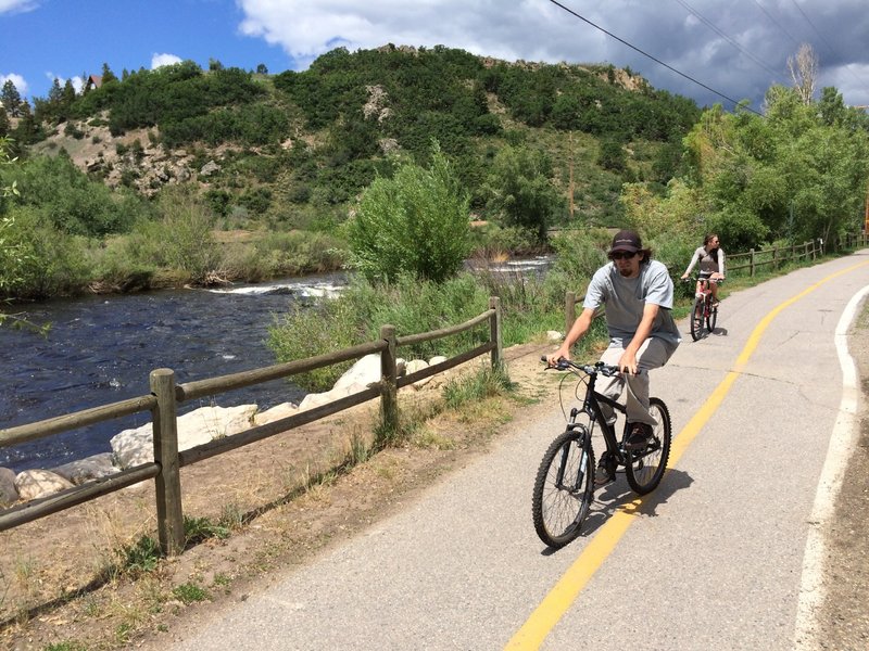 Typical section of the Yampa River Core Trail