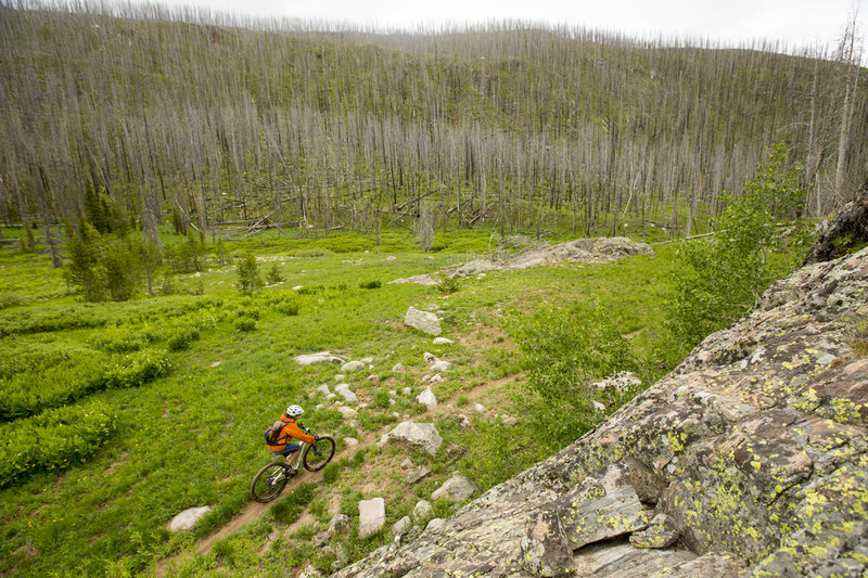 Headed into the granite valley on the Hinman Creek trail.