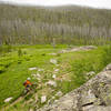 Headed into the granite valley on the Hinman Creek trail.