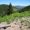 View from the top. Connector trail hike a bike hill on the right.