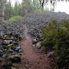 A lot of work created the trail through the lava on the west side of Brown Mountain