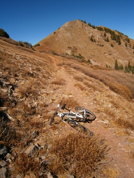 Looking back at Kennebec Pass in the Fall time, THE best time to hit this trail because the lower part gets so hot in the summer.  Lots of colors too.