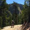 Cranking uphill, with good views of Keystone.