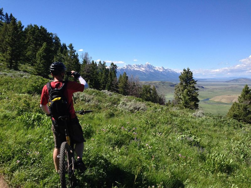Gorgeous views north to the Tetons at the meadow right below the saddle. Nice reward for a stout climb!