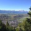 Sort of off trail, but absolutely stunning views of Jackson and the Tetons. We ascended the trail up to the Snow King Summit