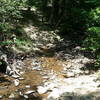 Creek crossing on Keyauwee after second big downhill section.