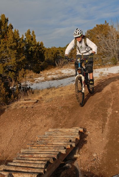 Look for the occasional bridge & freeride features around the La Tierra Trail system-
<br>
There are 2 great technical jump areas as well