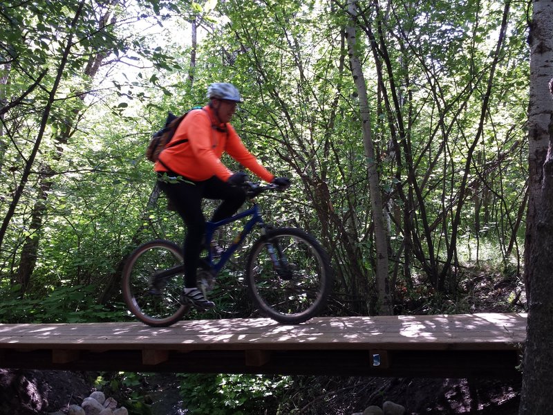 Pops crossing the bridge