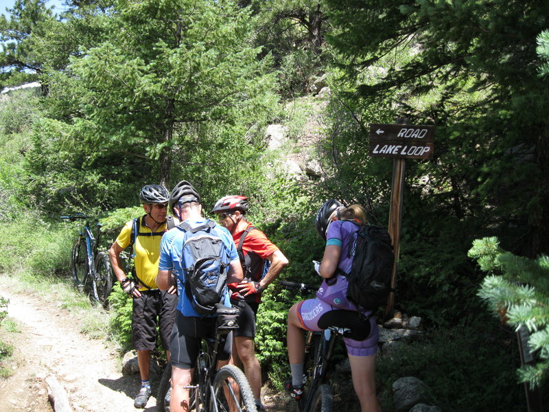 This is an exit off the trail to Alvarado Road. It is easy to miss because it looks like a washout and the trail narrows. Watch for the sign. The trail down to the road is Extremely difficult but short if you need to bail after a 1.5 miles or so.