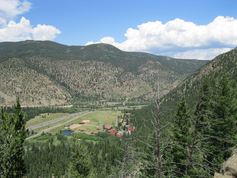 Overlooking Easter Seal camp and I-70 exit to Empire