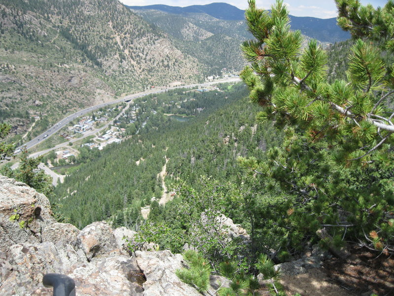 Looking North from trail down to Jeep trail that you access and exit to road on.