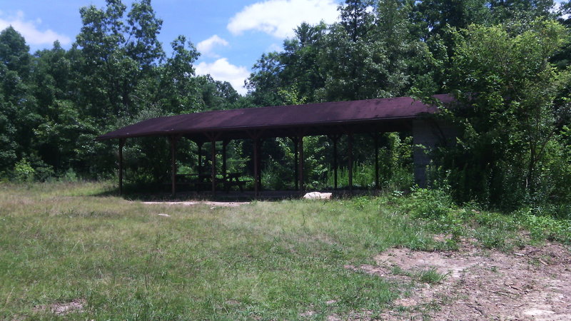 Abandoned shelter at old firing range.