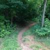 Trail exit/entrance on the south side of the Old Church Road bridge.