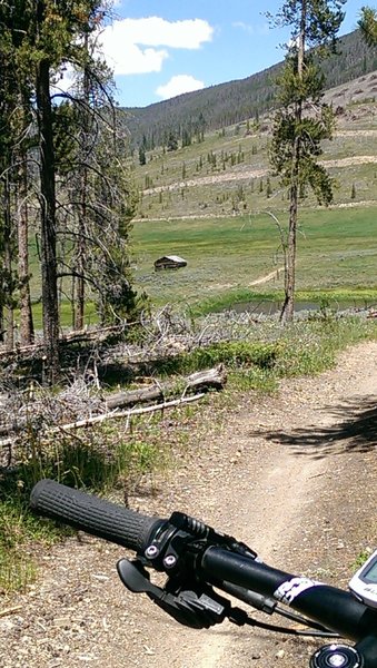 Old homestead in the Soda Creek meadow