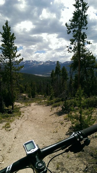 Views of the Tenmile Range and Breckenridge on the descent