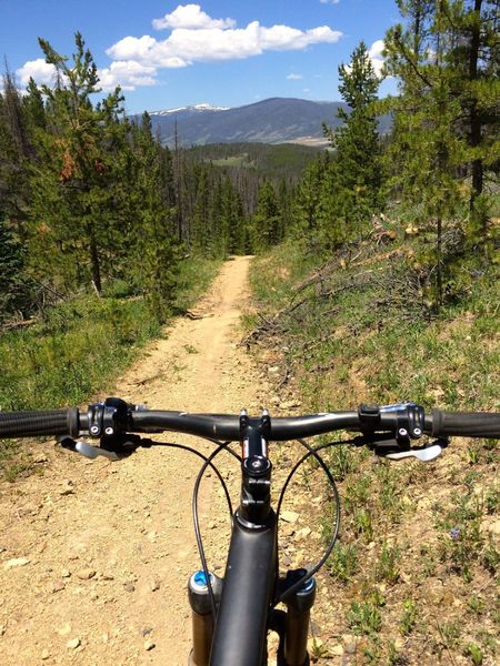 Heading down the steep section of Horseshoe Gulch