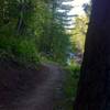 Looking up the Lester River. There are many popular swimming holes along this stretch!