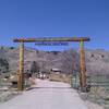 The entrance to the Soderberg Open Space parking lot at Horsetooth Mountain Park, Fort Collins, Colorado.  The shot is looking West.