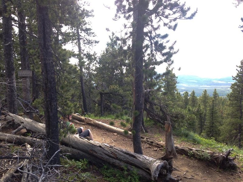 Admiring the view of Banded Peak from Baruch's Corner