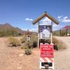 Spur Cross Trailhead just after the entrance gate. Stay to the left.