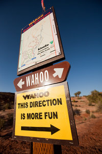 They aren't kidding.  Ride Wahoo counterclockwise for the most fun!