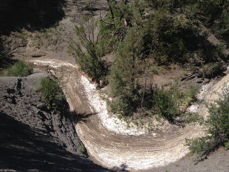 Looking down into Perins Gulch