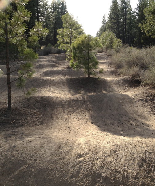 Pumptrack is super fun.  Lower your seat.