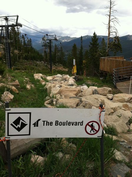 The short, man-made rock garden at the Boulevard trailhead.