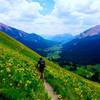 July wildflowers and stunning views of the valley.