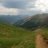 High alpine singletrack on Crystal Peak Trail