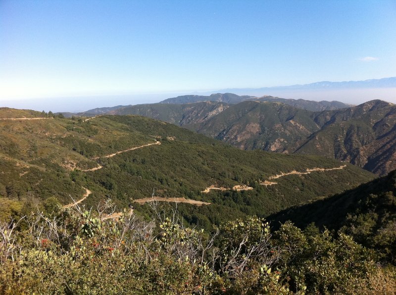 Looking down and back at the Maple Springs Climb.  This and more!