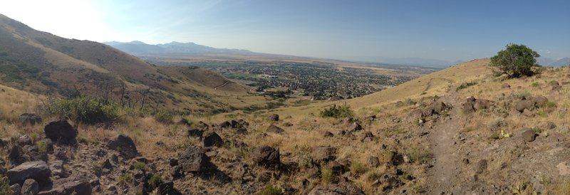 From the top of the hill, facing north.