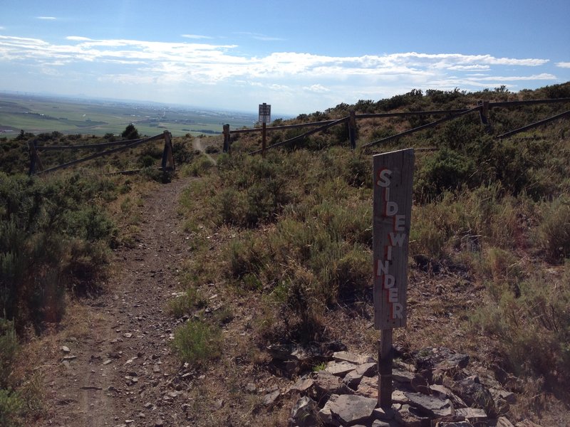 Sign at the top