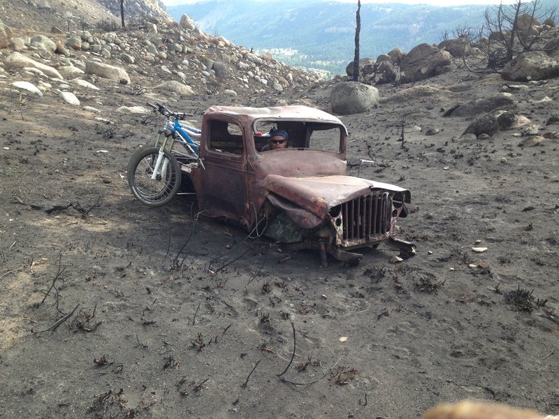 Time for a new shuttle rig? This old relic was in sore shape even before the fire swept through.