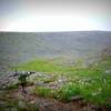 Rocky hike-a-bike to the top of Snow Mesa.