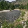 The Big Wood River moves through beautiful landscape