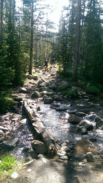 One of the stream crossings without a bridge