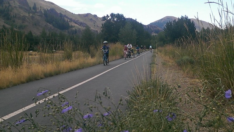 Bikers of all ages enjoy the Wood River paved path