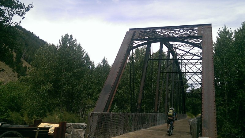 One of two steel bridges that the path crosses