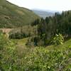 Looking down-valley towards Jordanelle Reservoir