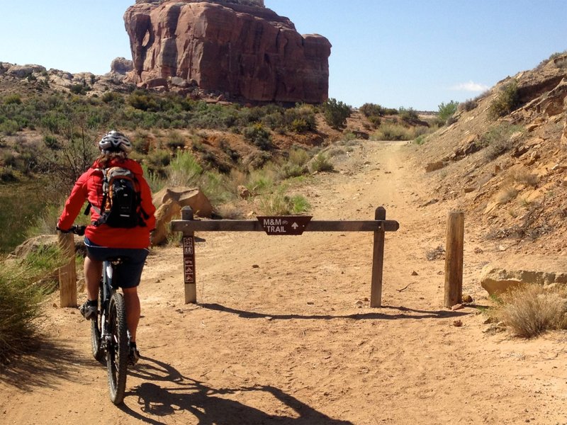 Beginning of the singletrack portion of Monitor Merrimac