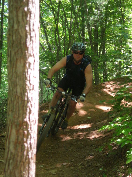 Descending The Airstrip Trail at DuPont State Forest